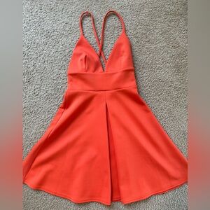 Vibrant Orange Strappy Dress